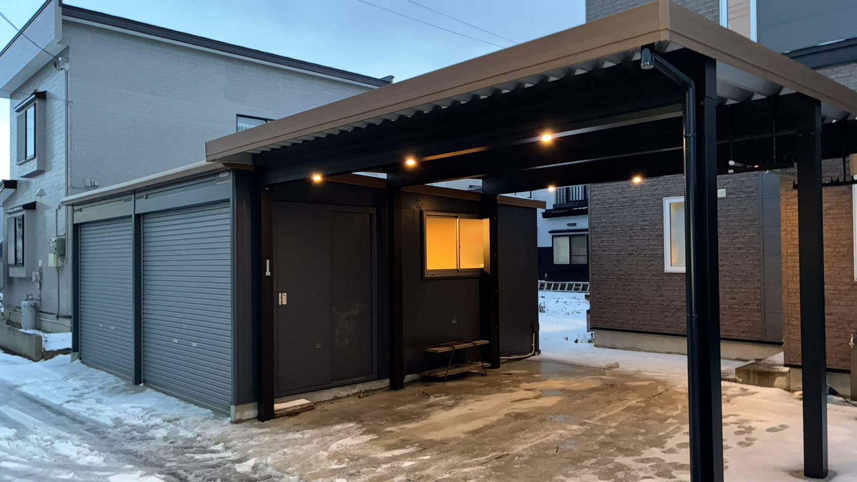 施工実例：カーポート＋土間コンクリート